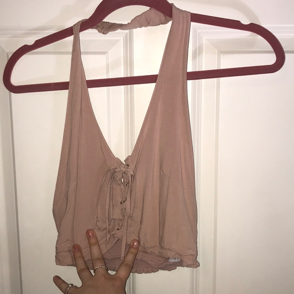 Tie up crop top/ festival shirt